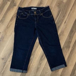 Rolled Cuff Denim Capris
